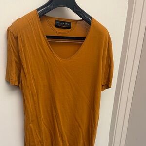 Zara Men's Short Sleeve Tee - Mustard